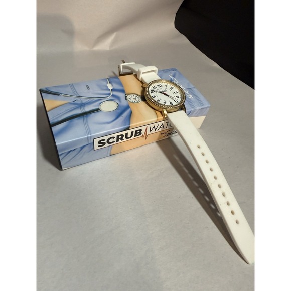Speidel OG Gold Blinged NURSE Scrub Watch Crystal Dial Medical Grade - Picture 3 of 7